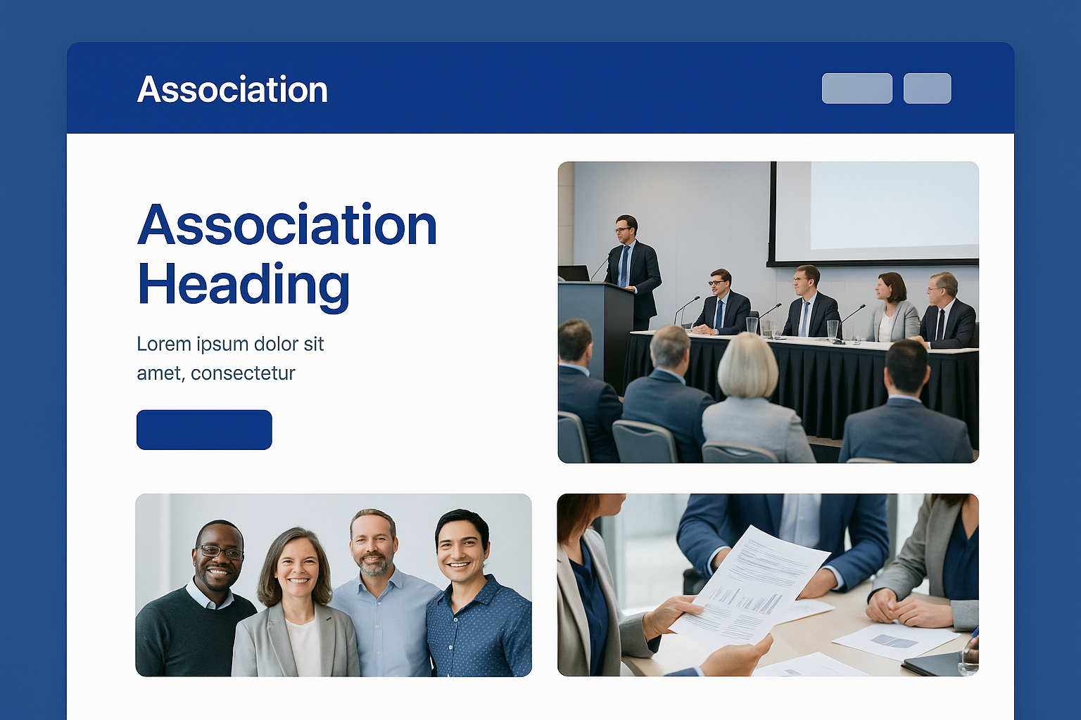 Association website preview