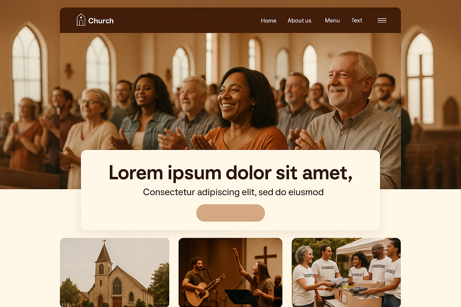 Church website preview