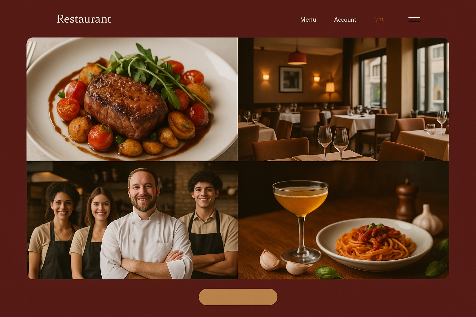 Restaurant website preview